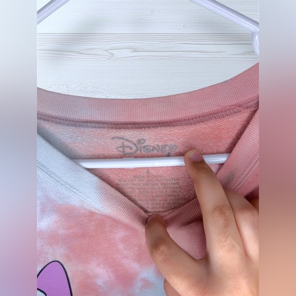 DISNEY STITCH Women’s Tie Dye Stitch Graphic Long Sleeve Sweatshirt - Picture 9 of 12